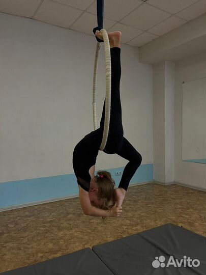 Тренировки по воздушной гимнастике на кольце