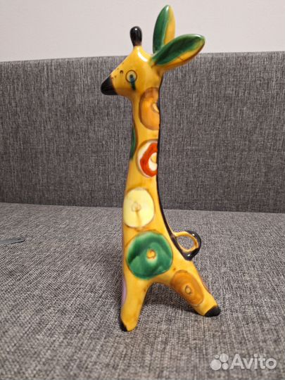 Статуэтка жирафенок фаянс хрусталь лошадь глина