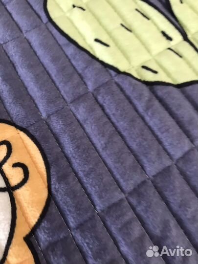 Покрывало детское 200 230 стеганое с милой кошкой