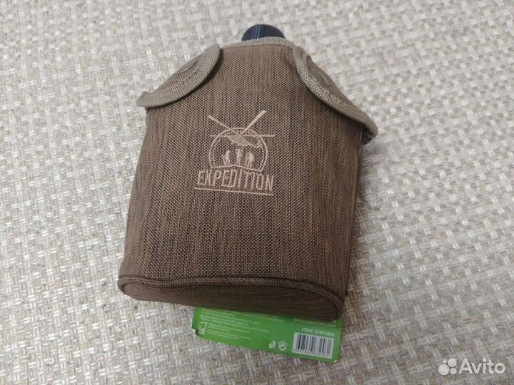 Фляга алюминиевая с кружкой Экспедиция