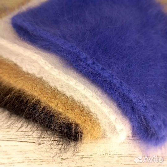 Шапка из итальянской ангоры женская новая, 4 цвета