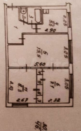 2-к. квартира, 46,7 м², 1/5 эт.