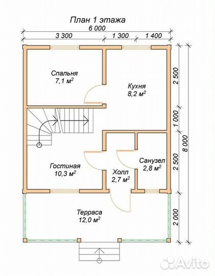 Профилированный брус домокомплект 6 на 8 м