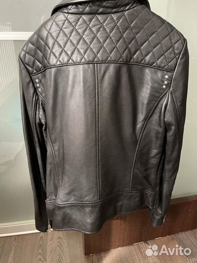 Кожаная куртка mango