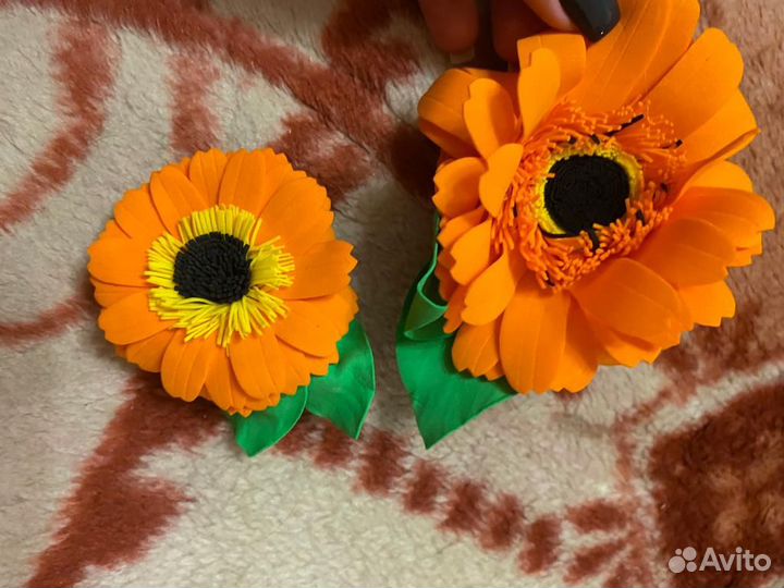 Резинка и заколка ручной работы