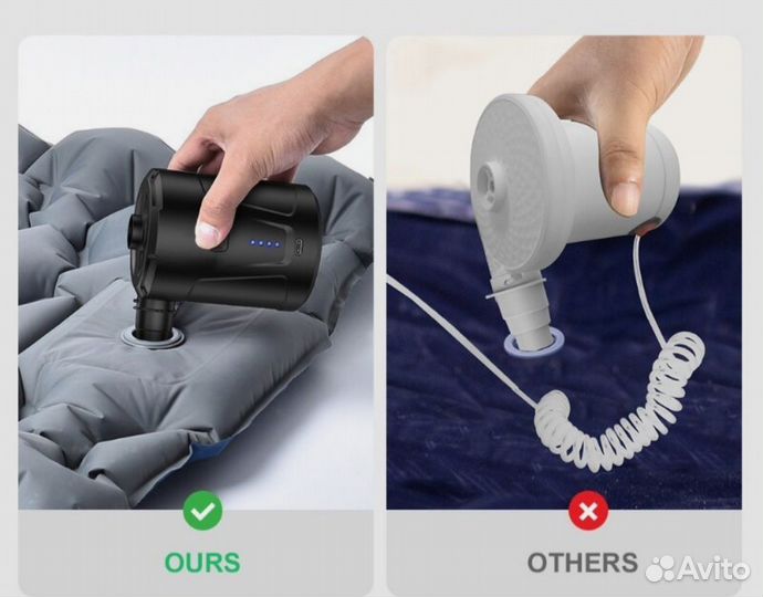 Воздушный насос для надувного матраса, лодки