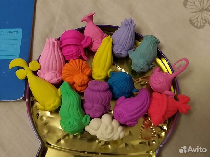 Ластики из мультика Тролли