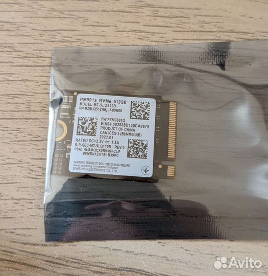 SSD m.2 2230 Samsung pm 991a 512gb