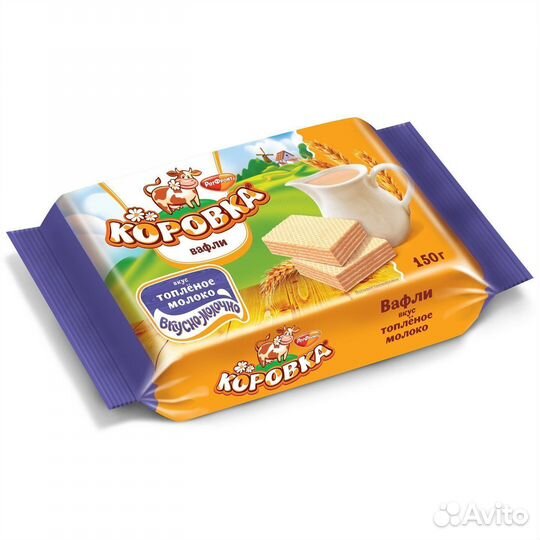 Вафли Коровка Топлёное молоко 150 г
