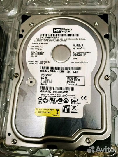 Жёсткий диск HDD 80gb,250,500gb,1Тб,SSD 120,2