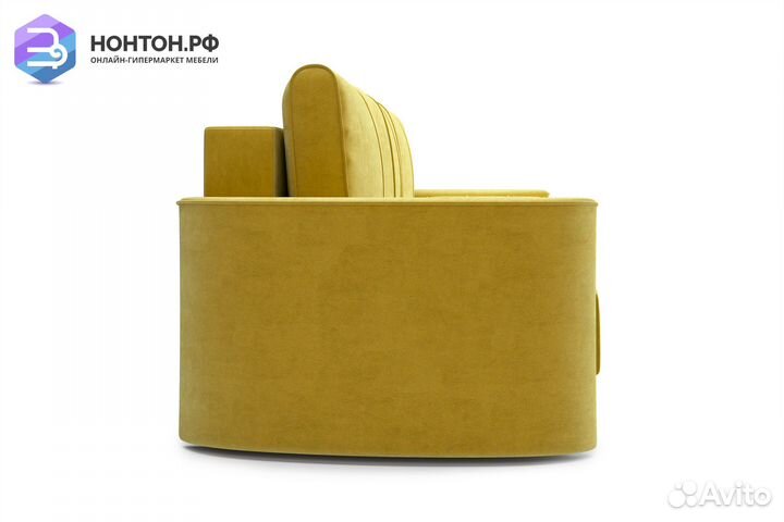 Диван еврокнижка Колибри 3-х местный горчичный