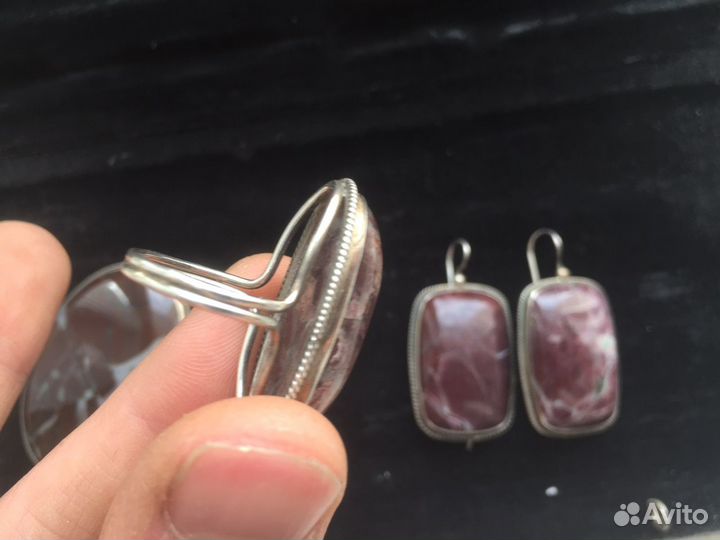 Подарочный комплект серьги кольцо брошь