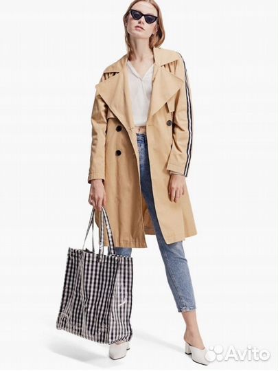 Тренч плащ Stradivarius