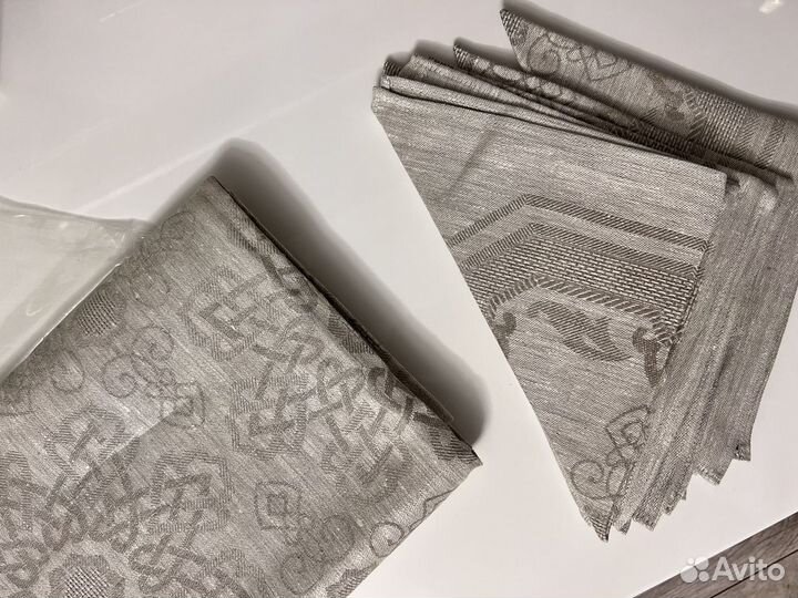 Скатерть лен 250 на 160 и салфетки 6 шт