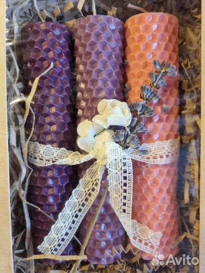 Свечи из вощины, подарочные наборы, свечи