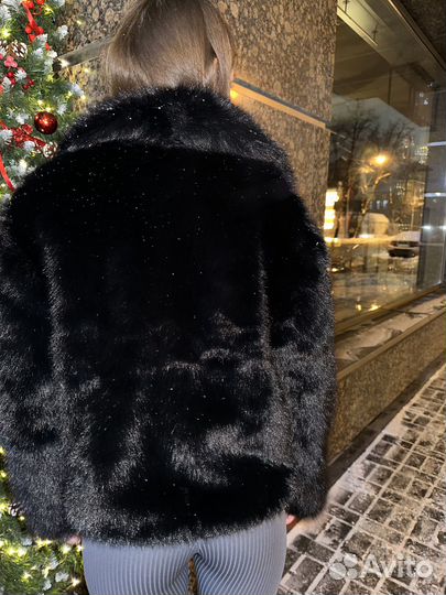 Эко шубка черная новая