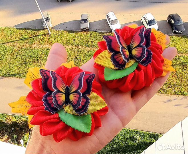 Яркие осенние бантики