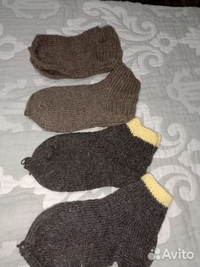 Носки ручной вязки шерстяные