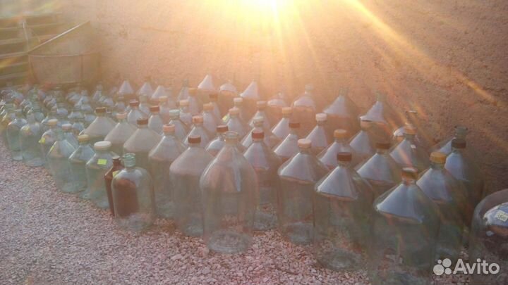 Стеклянные бутыли 10 и 20л для вина