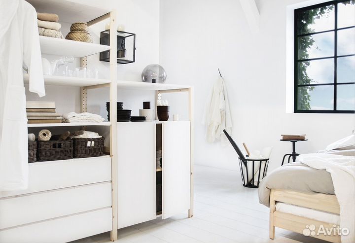 Стеллаж Ивар, нат дерево, Икеа