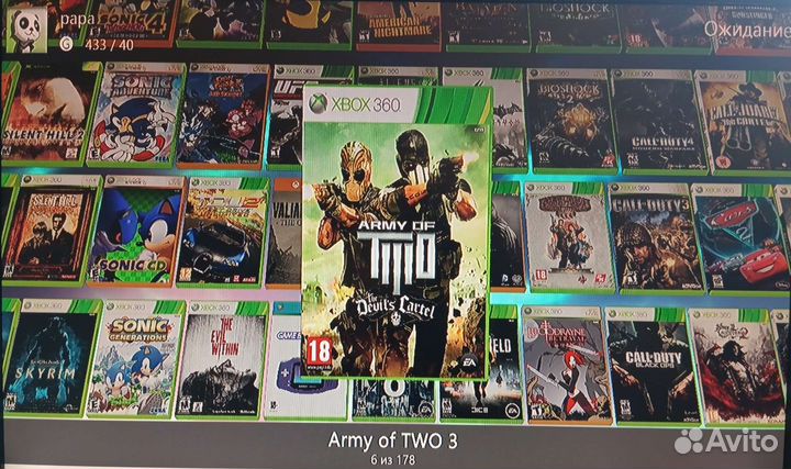 Жёсткий диск 1000 Gb с играми для Xbox 360