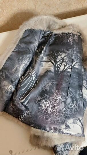 Манишка из натурального меха Норки