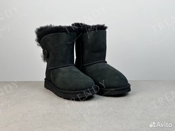 Угги classic черно зеленые детские UGG