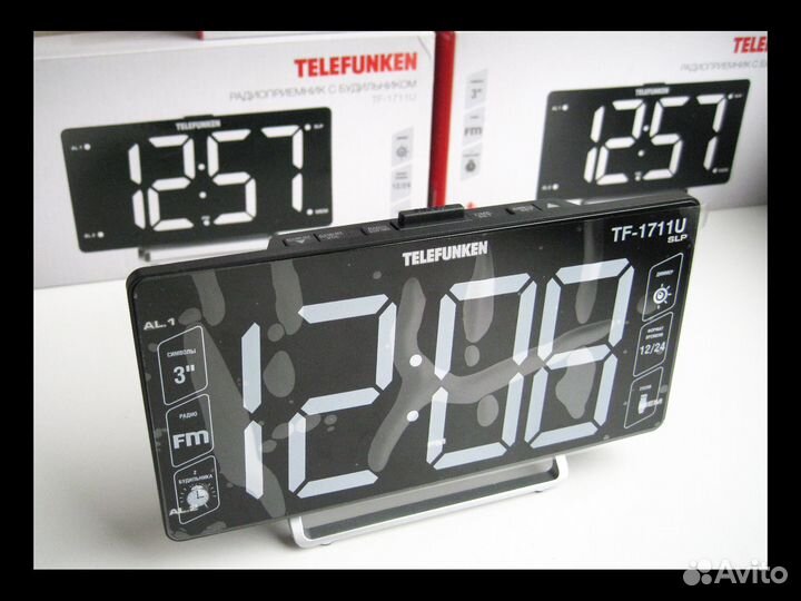 Радиоприемник с часами Telefunken TF-1711 новый