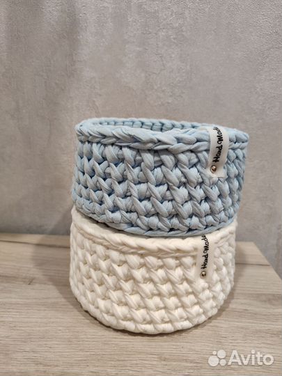 Корзинки из трикотажной пряжи