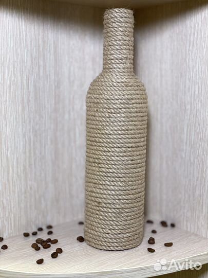 Бутылка (джут) для декора