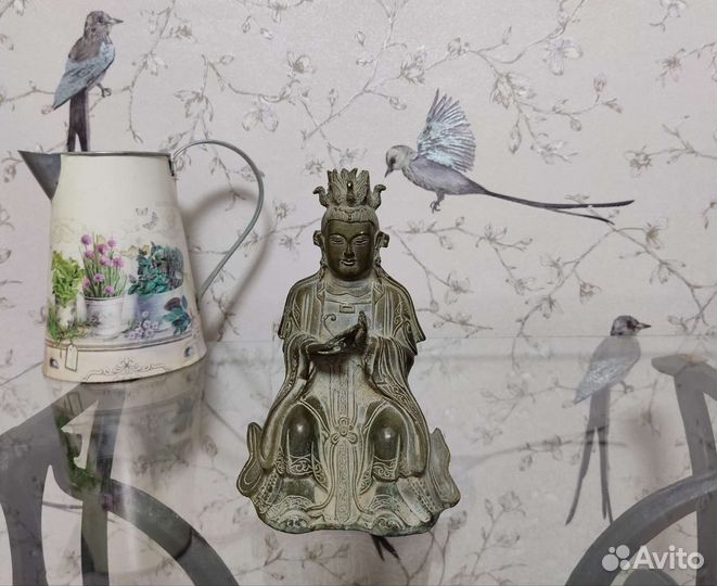 Статуэтка Будды старенькая металл