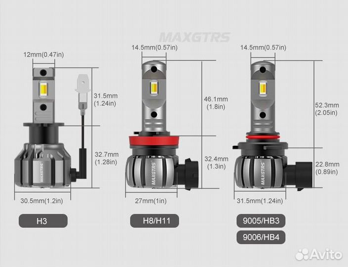 Противотуманные LED лампы maxgtrs Tri-Color