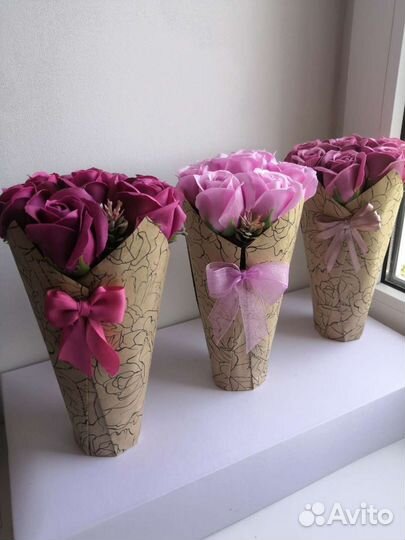 Мыльные цветы, розы, букеты из мыла, подарок