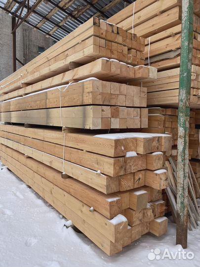 Брус обрезной 100х100х6000мм 1 сорт ГОСТ