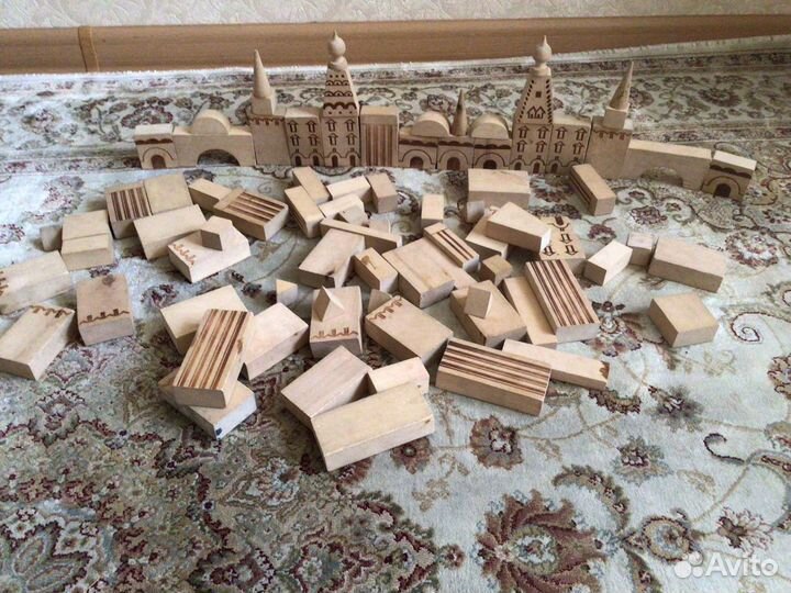 Кубики строительные деревянные