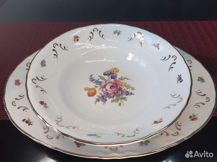 Посуда Thun1794 Чехия колл.Vicomte Золотые вензеля