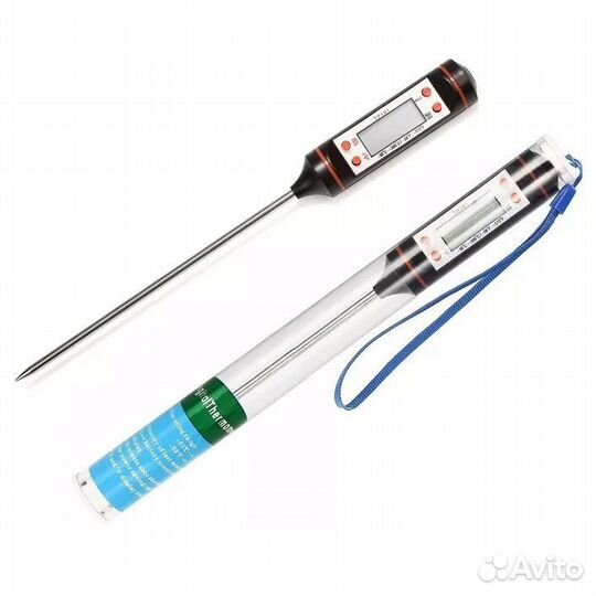 Кулинарный термометр с щупом 15 см,чёрный