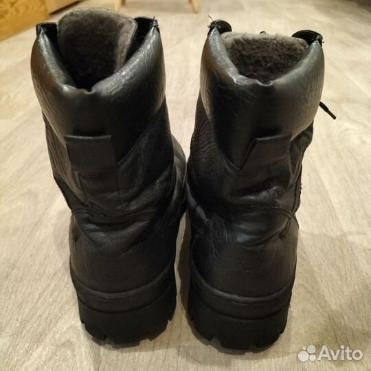 Мужские зимние на шнуровке берцы кожаные, р. 43
