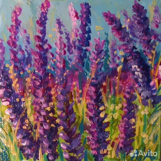 Картинка на холсте с магнитом, клевер луговой