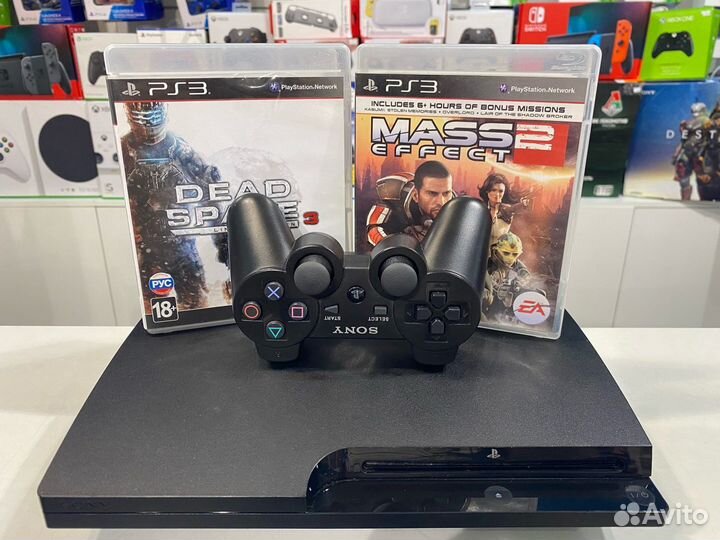 Sony PS3 Slim + Dead Space 3 + MassEffect 2