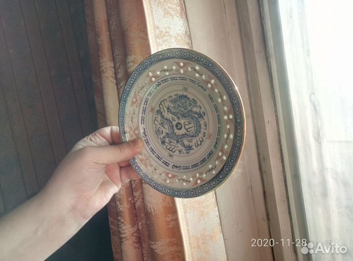 Старинный Китайский сервиз Рисовый фарфор