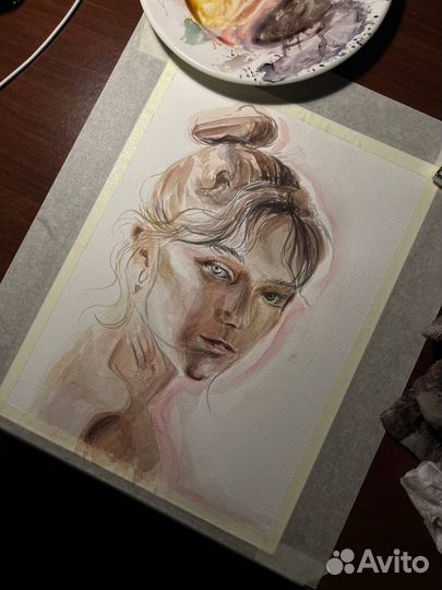 Портрет на заказ аварель, по фотографии