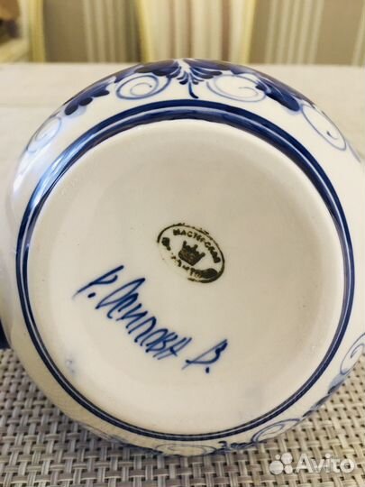 Фарфоровая посуда гжель авторская работа