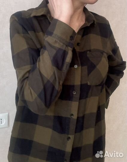 Рубашка в клетку женская 42