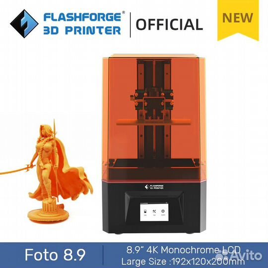 3d принтер Flashforge Foto 4K 8,9