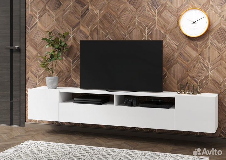 Тумба под тв Белый глянец Соло 16