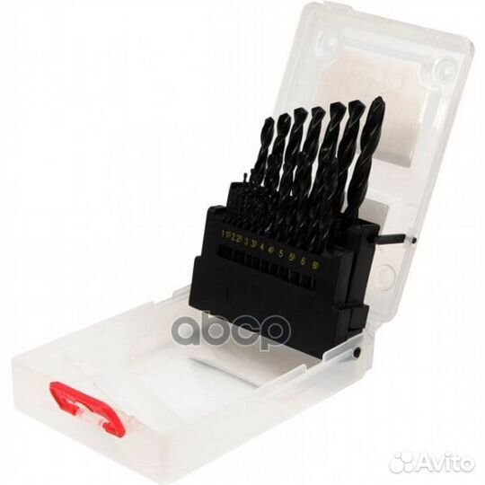 Набор сверл по металлу, 19 пр: 1-10 мм, в пласт