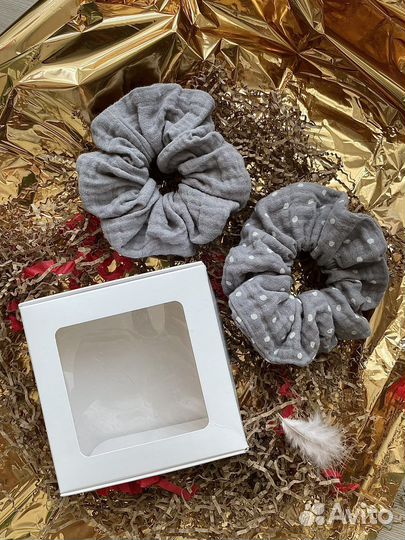 Резинки для волос из муслина. Набор