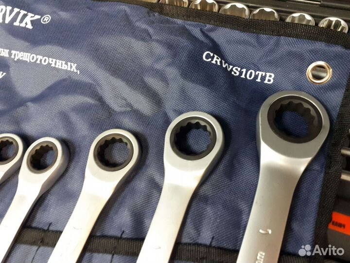 Набор ключей трещоточных 8-24 10пр Thorvik