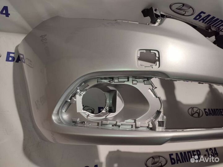 Бампер передний Рено Логан 2 Серебристый